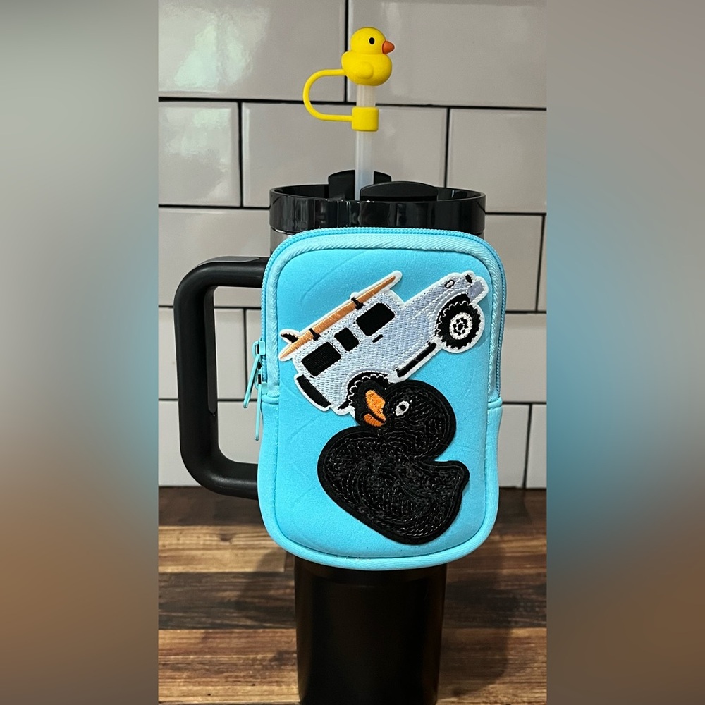 Jeep Stanley Cup Accessories Bundle Cup Bag with Custom Patches and Duck Topper